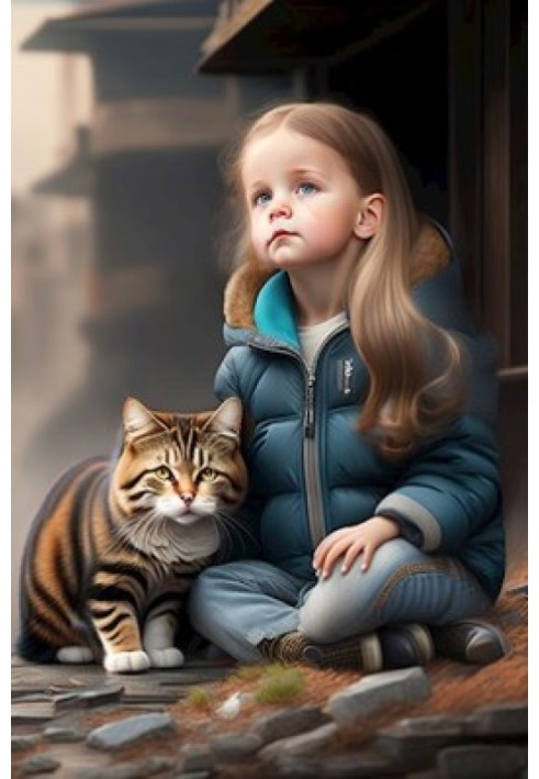 Girl and cat