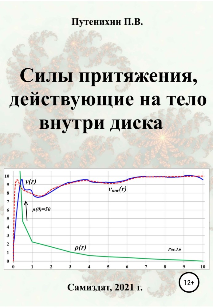 Силы притяжения, действующие на тело внутри диска