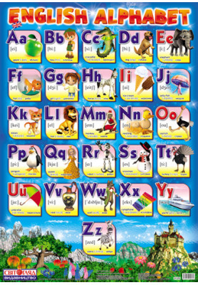 Alphabet. The English alphabet is printed