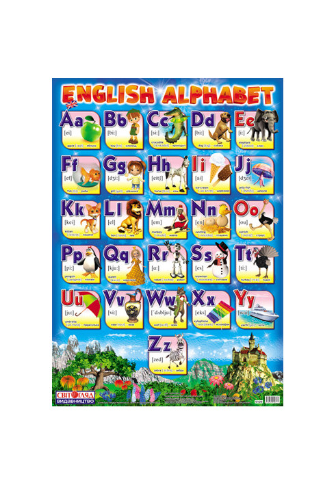 Alphabet. The English alphabet is printed