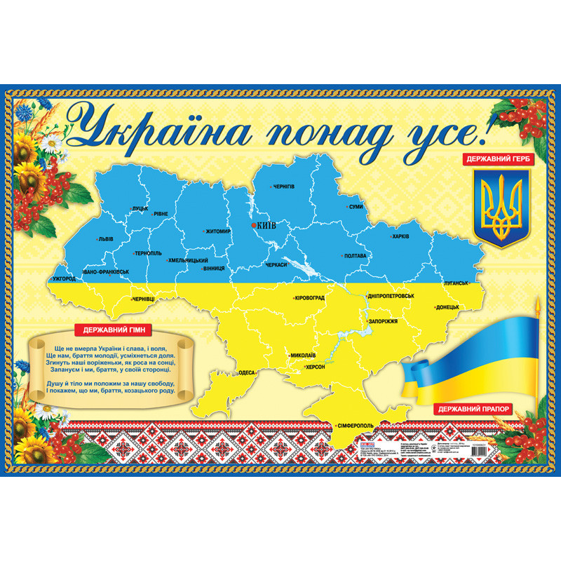 Плакат.Україна понад усе