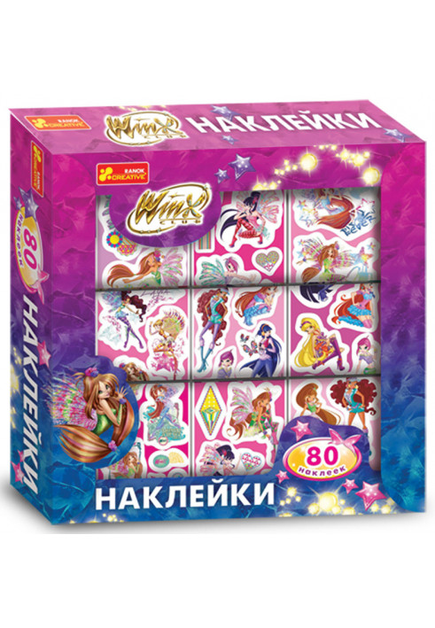 Stickers in a box Winx (80 pcs)