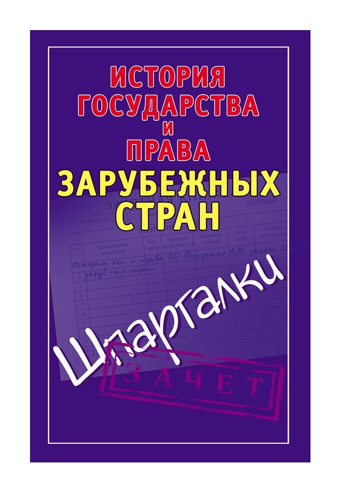 Історія держави й права розвинених країн. Шпаргалки