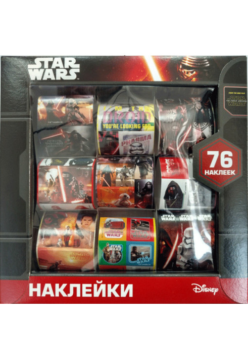 Stickers in a box Star Wars (76 pcs)