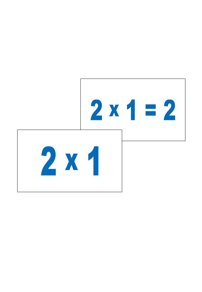 Doman cards. Multiplication