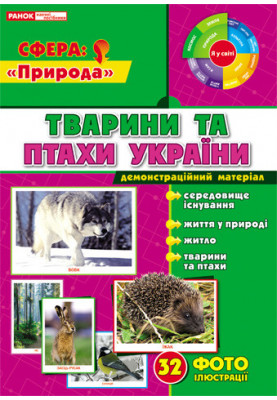 Демостраційні фотоілюстрації.Тварини та птахи України