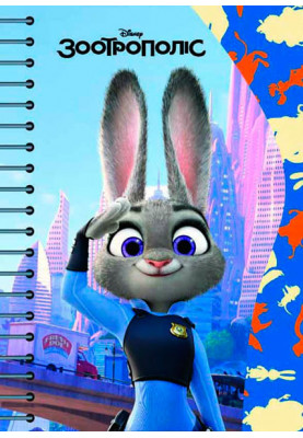 Notebook for notes f.A6, cut-out wave, spring, Zootropolis Series 50 sheets No. 2