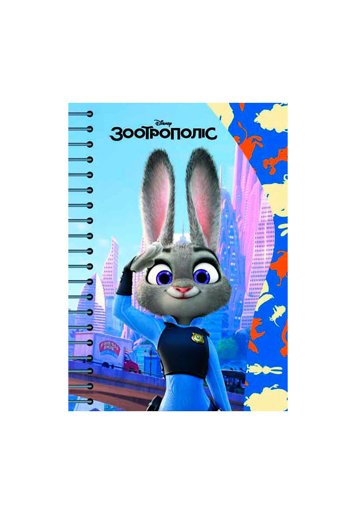 Notebook for notes f.A6, cut-out wave, spring, Zootropolis Series 50 sheets No. 2