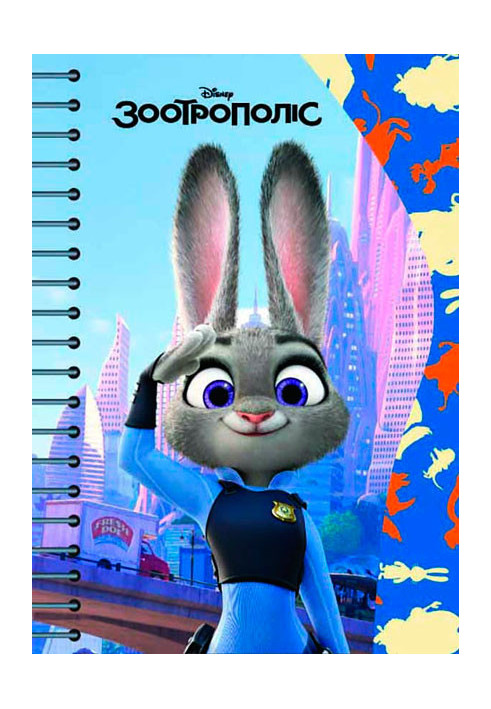 Notebook for notes f.A6, cut-out wave, spring, Zootropolis Series 50 sheets No. 2