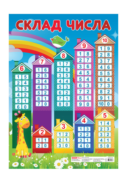 Poster. Composition of numbers (houses)