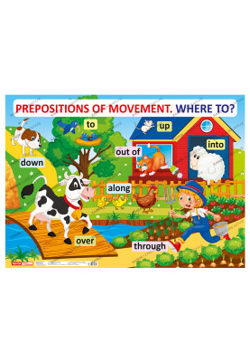 Posters. English language. Prepositions of motion