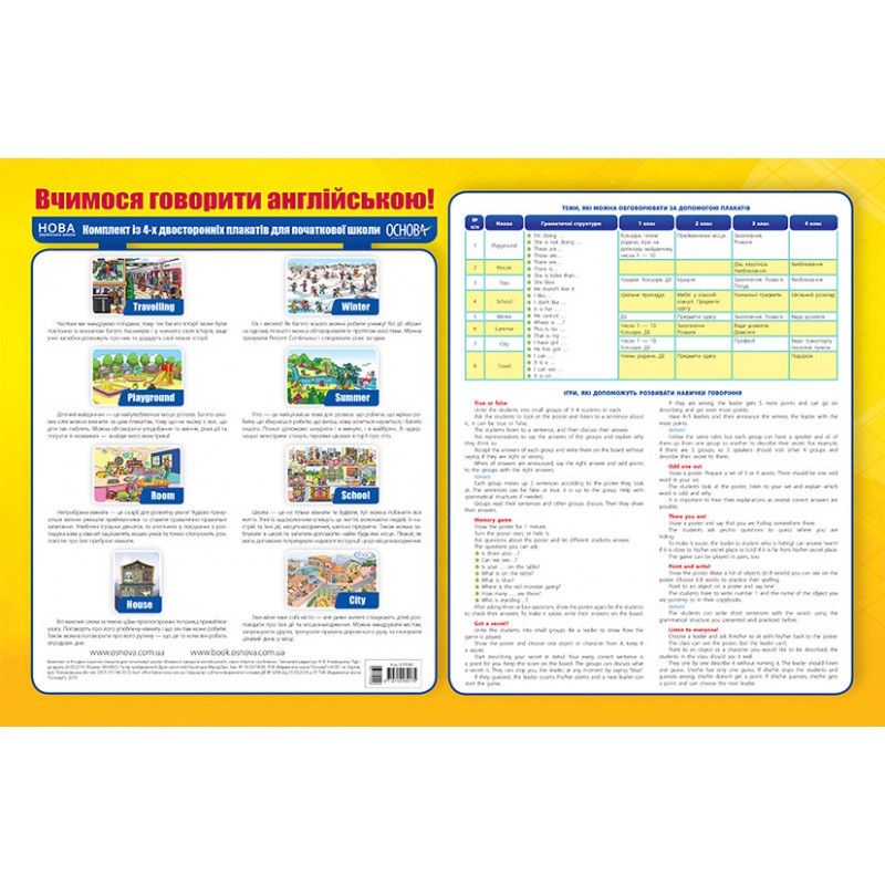 Set of double-sided posters...