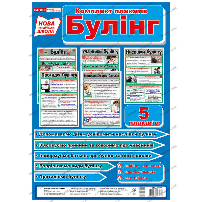 Комплект плакатів.Булінг