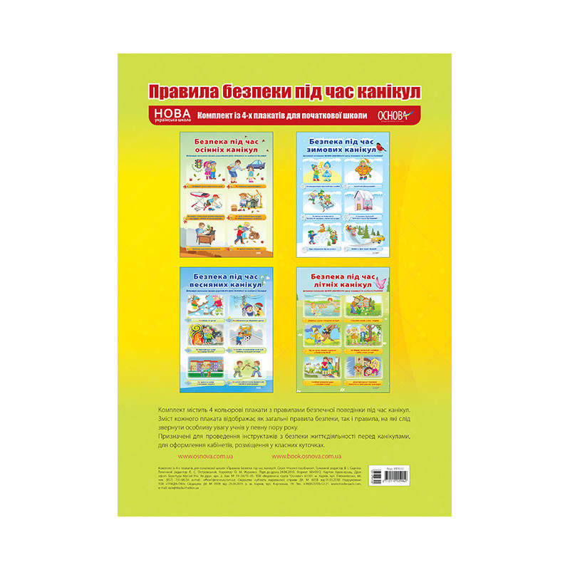 Set of posters Safety rules...