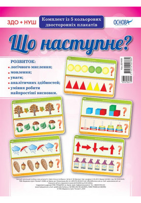 Комплект двосторонніх плакатів Що наступне? (5 шт) ДСН006