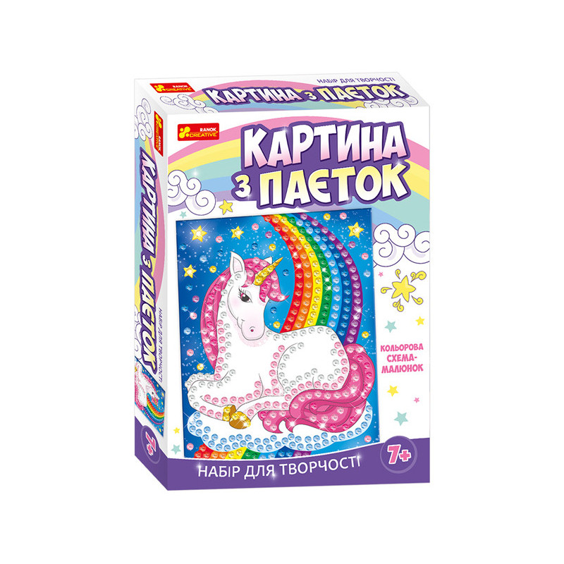 Picture from sequins. Unicorn