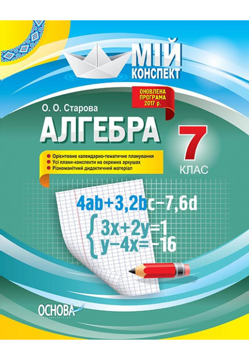 Development of lessons. Algebra 7th grade PMM051