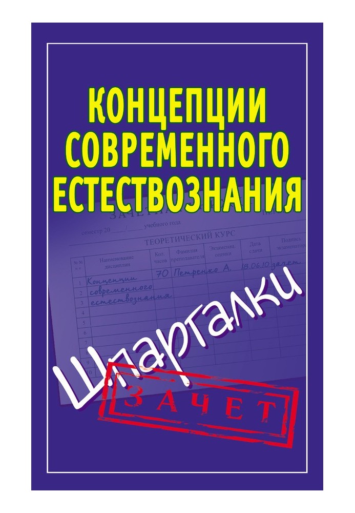 Концепція сучасного природознавства. Шпаргалки