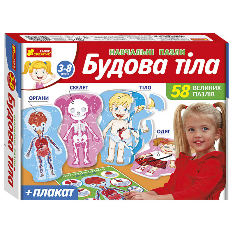 Навчальні пазли.Будова тіла