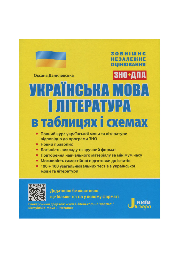 External examination: Ukrainian language and literature in tables and diagrams