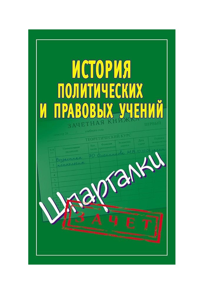 Історія політичних та правових навчань. Шпаргалки