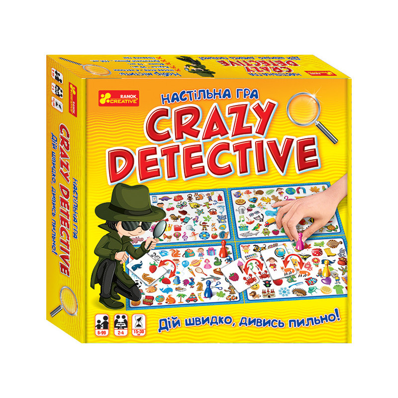 Board game. Crazy detective