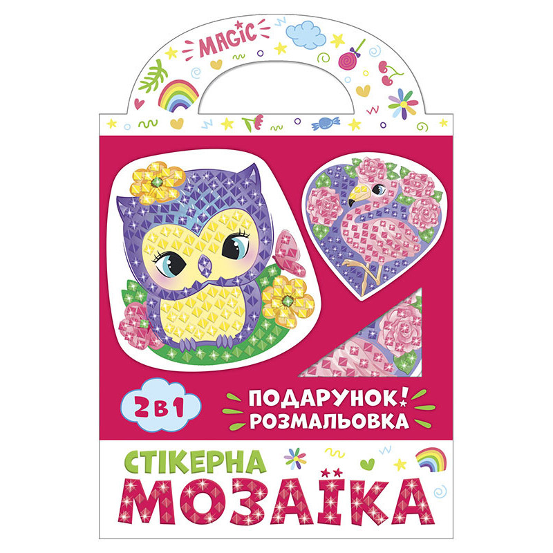 Sticker mosaic. Owl and...