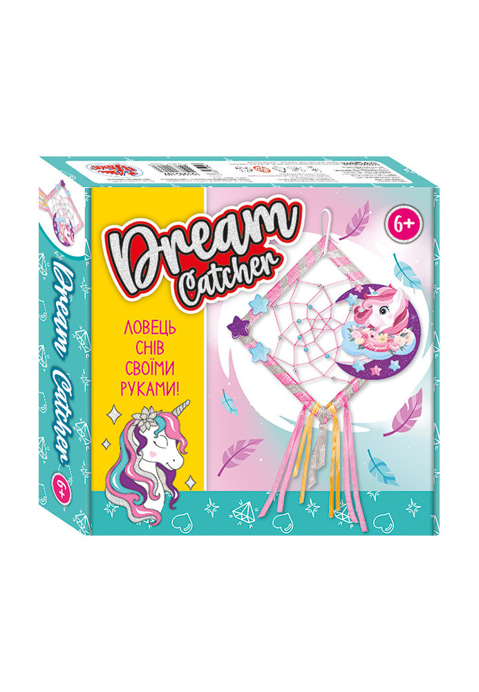 Set for creativity. Dream catcher. Unicorn