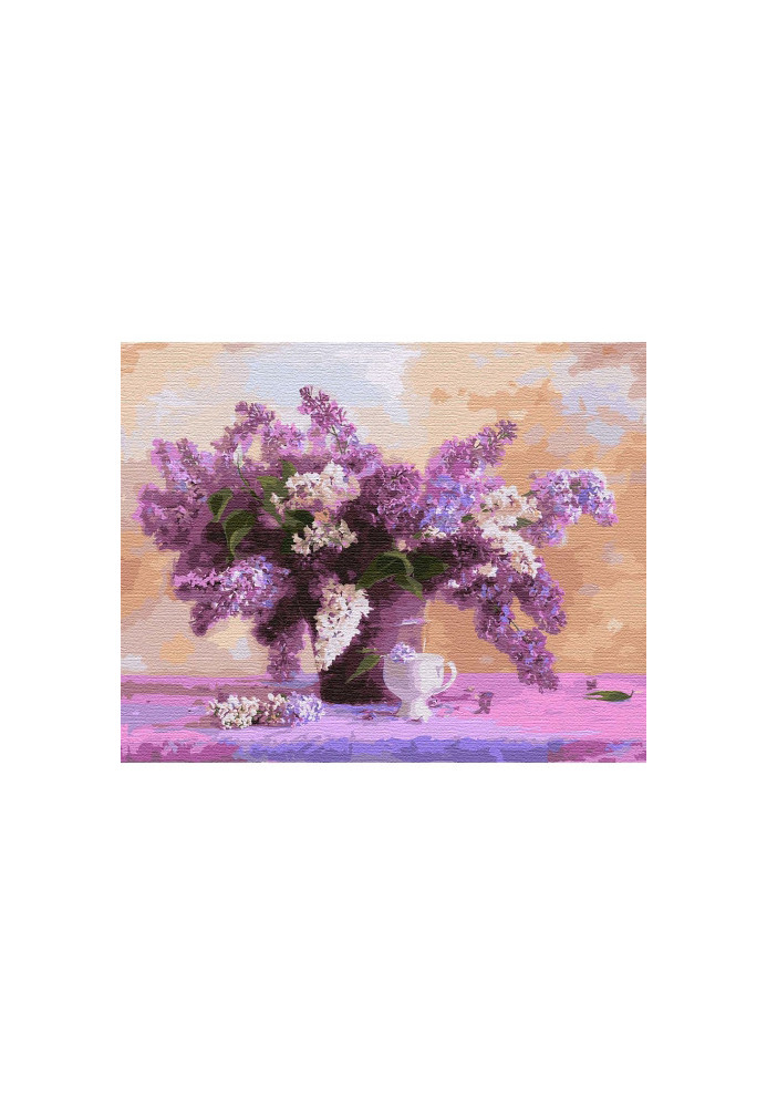 Set for painting by numbers. "Bright bouquet of lilac" - 40*50 cm