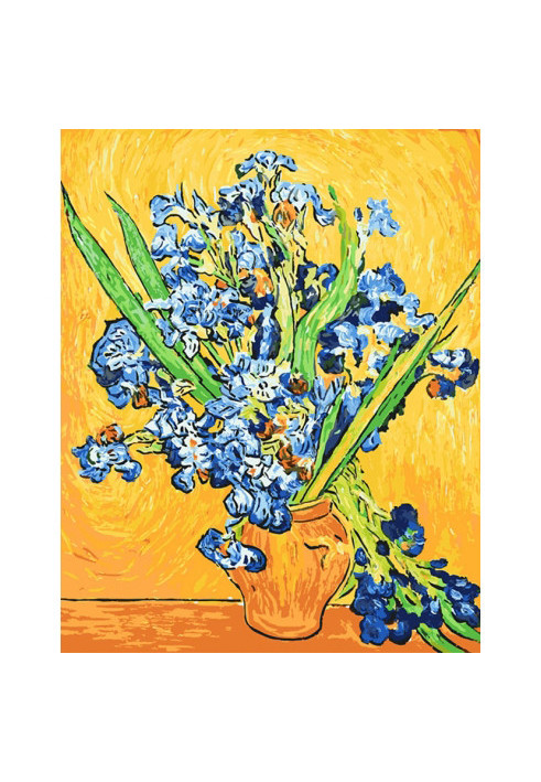 Set for painting by numbers. Bouquets of "Iris" in a vase. van Gogh" - 40x50 cm