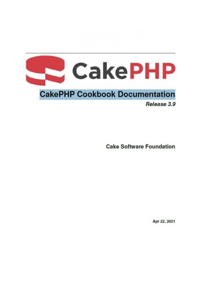 Документация по кулинарной книге CakePHP