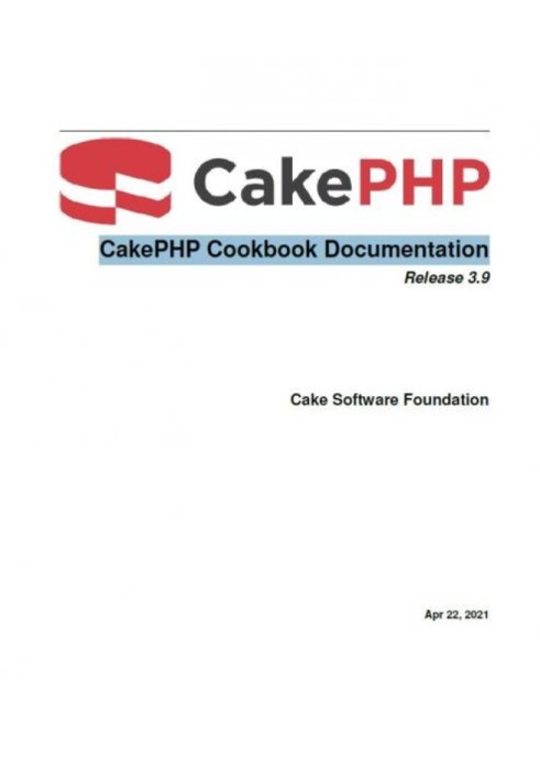 Документация по кулинарной книге CakePHP