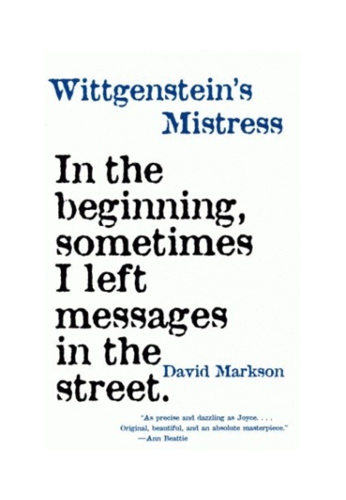 Wittgenstein's Mistress