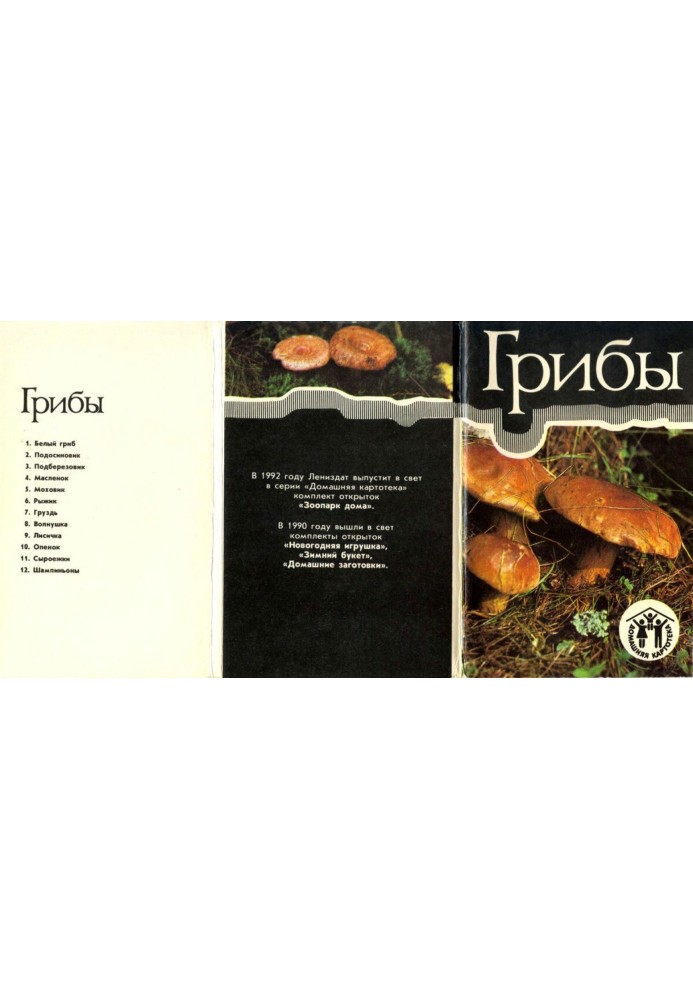 Mushrooms. Ershov. Set of postcards