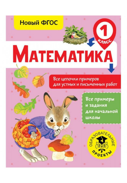 Математика. Усі ланцюжки прикладів для усних та письмових робіт. 1 клас