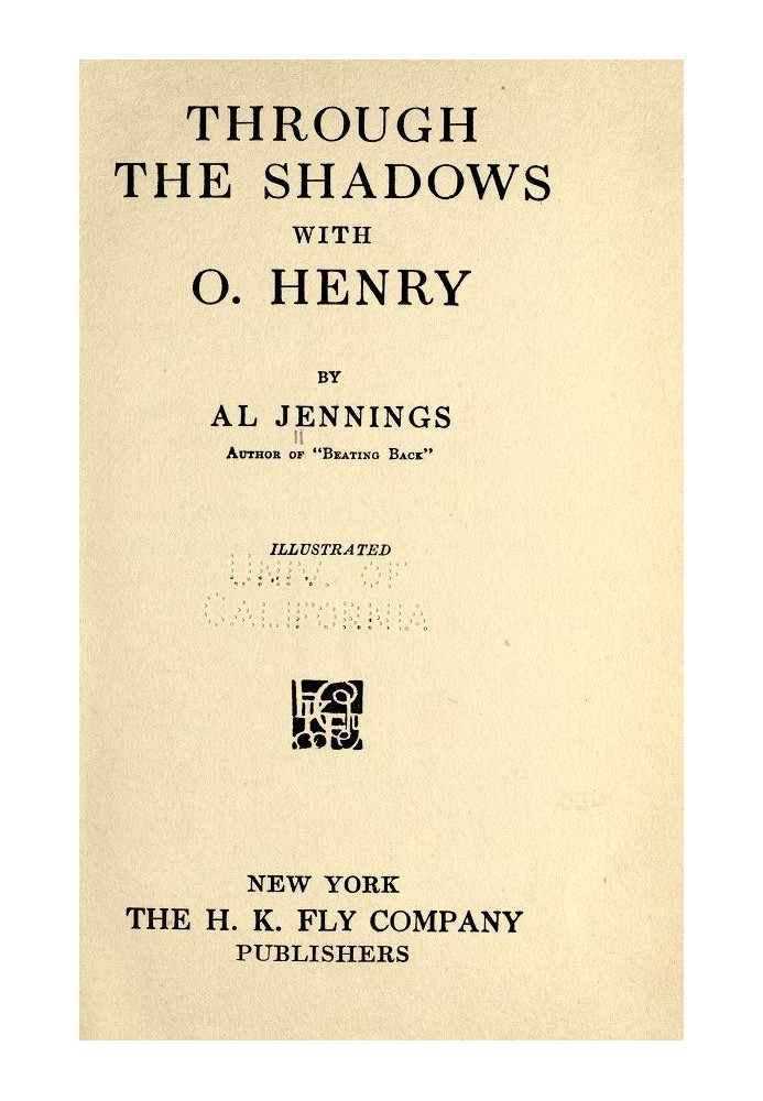 Through the Shadows with O'Henry