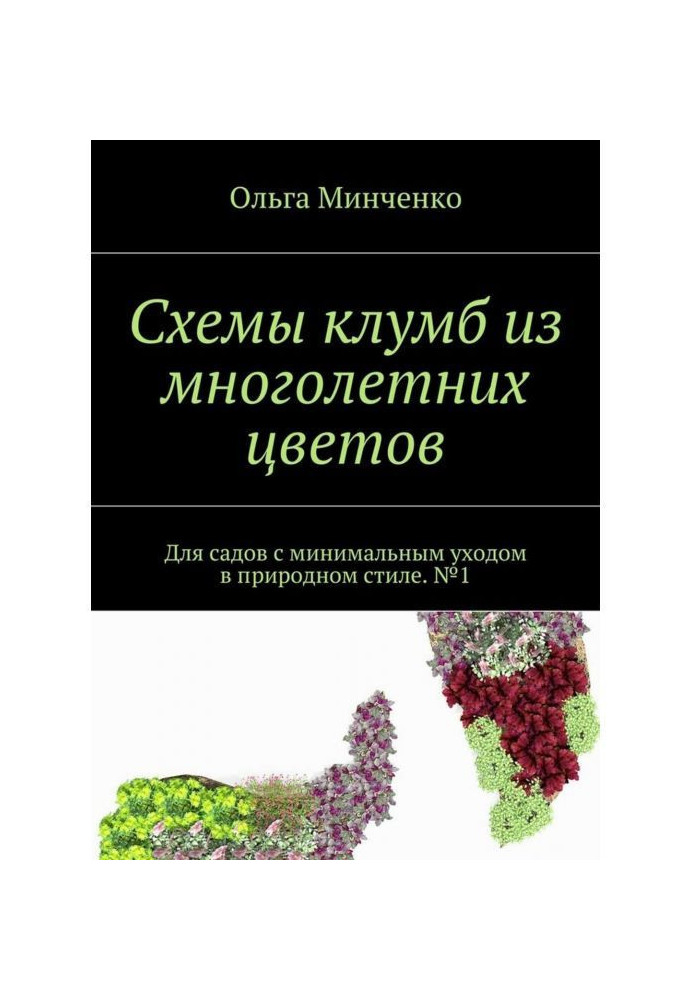 Схеми клумб з багаторічних кольорів. Для садів з мінімальним доглядом в природному стилі. №1