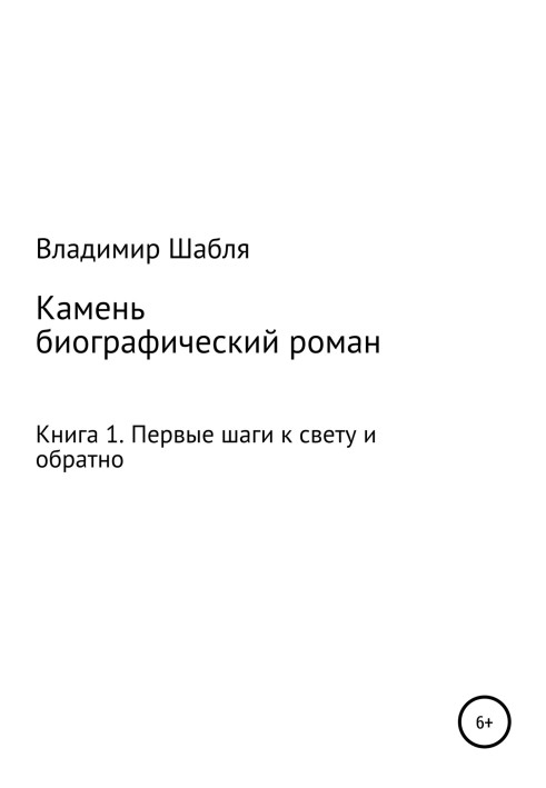 Камінь. Біографічний роман Книга 1. Перші кроки до світла та назад