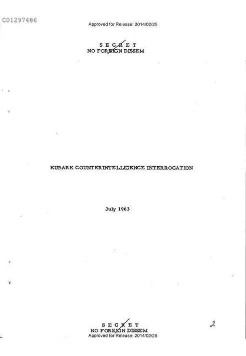 CIA Guide to Counterintelligence Interrogation