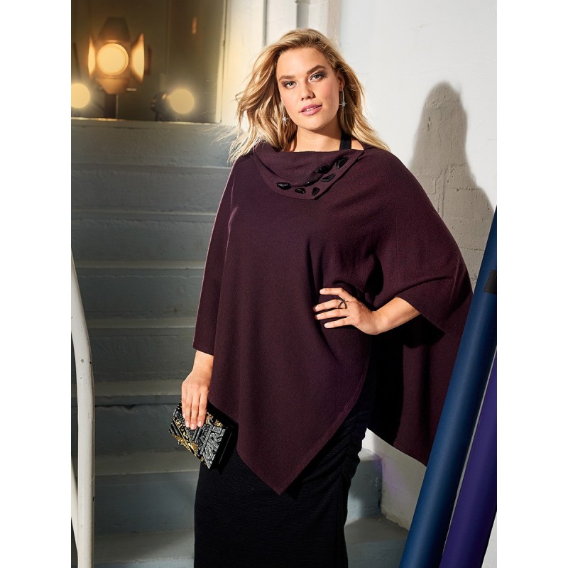Poncho pattern with draped...