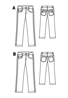 Classic cut jeans pattern (Burda 11/2010, pattern number 146 A) (Burda 11/2010, № викрійки 146 A)