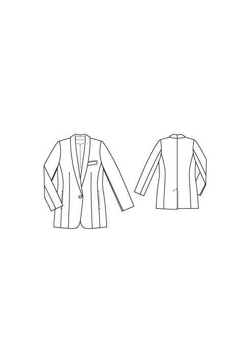 Pattern Jacket blazer oversize (Burda 4/2012, pattern number 133) (Burda 4/2012, № викрійки 133)