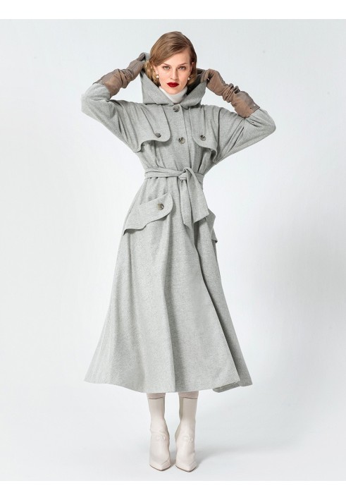 Pattern Vintage coat with a hood (Burda 10/2020, pattern number 114) (Burda 10/2020, № викрійки 114)