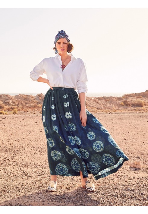 Pattern Maxi skirt with button fastening (Burda 4/2020, pattern no. 124) (Burda 4/2020, № викрійки 124)