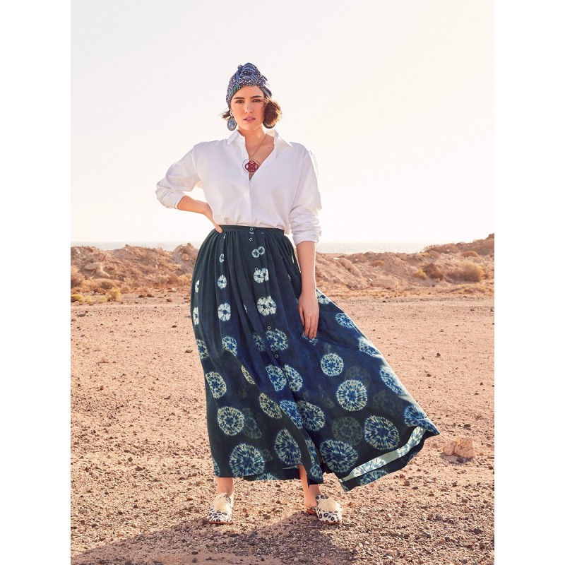Pattern Maxi skirt with...