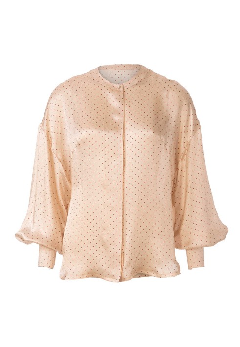 Pattern Blouse-shirt with puffy sleeves and matching fastener (Burda 8/2020, pattern number 110 B)