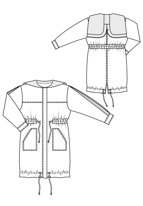 Park pattern with hood and zipper (Burda 10/2017, pattern number 125)