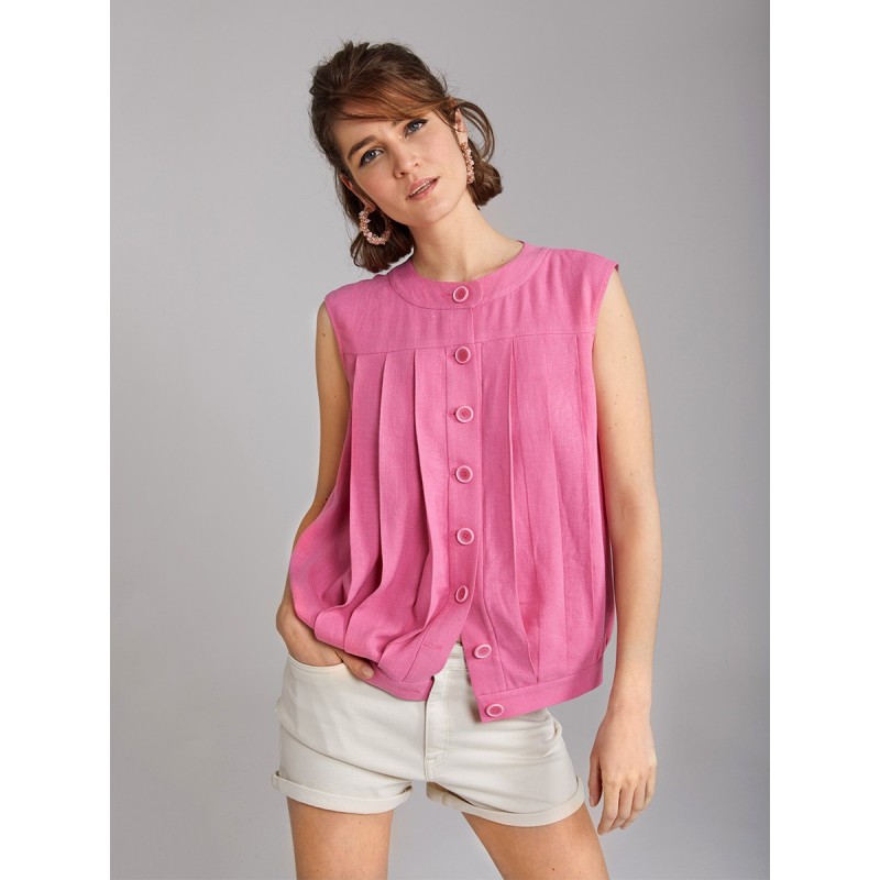 Pattern Sleeveless blouse...