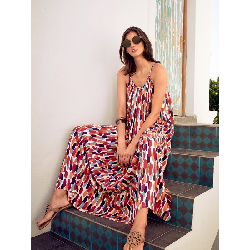 Pattern Sundress maxi wide...