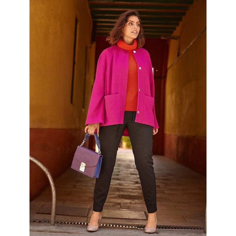 Pattern Jacket of spacious...